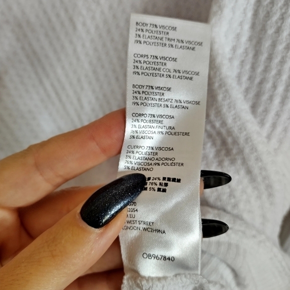 Free People We The Free Santa Clara Thermal top in white sz L - Picture 4 of 8